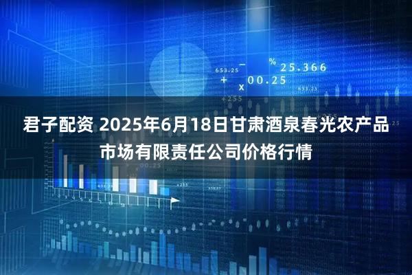 君子配资 2025年6月18日甘肃酒泉春光农产品市场有限责任公司价格行情